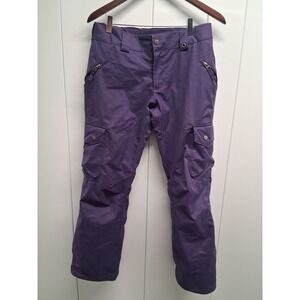 Burton Womens Purple Herringbone Cargo Snowboard Ski Pants XS
